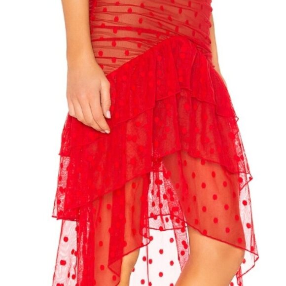Majorelle (Revolve) Heidi Skirt in Red - Picture 1 of 6